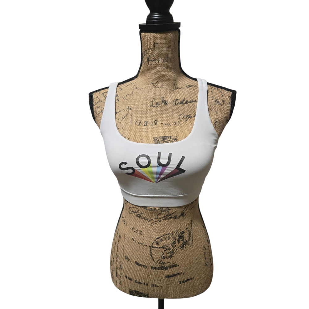 Soul cycle x Lululemon white racerback sports bra, size 4